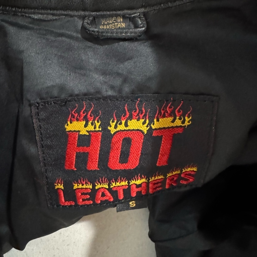Black Leather Button-Up‎ Shirt Hot Leathers biker - Picture 5 of 7